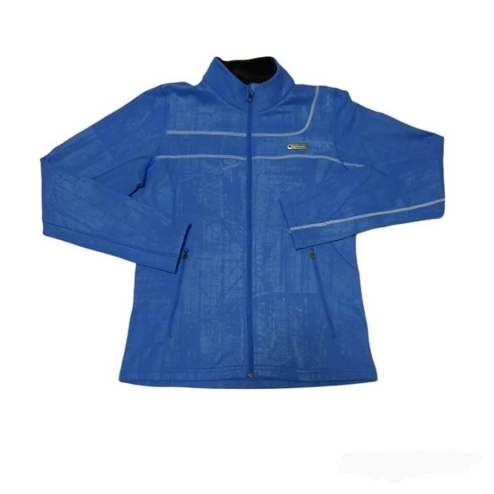 UNDER ARMOUR Womens Blue Full Zip Sweat Jacket ATHLETIC Fleece Jacket Medium